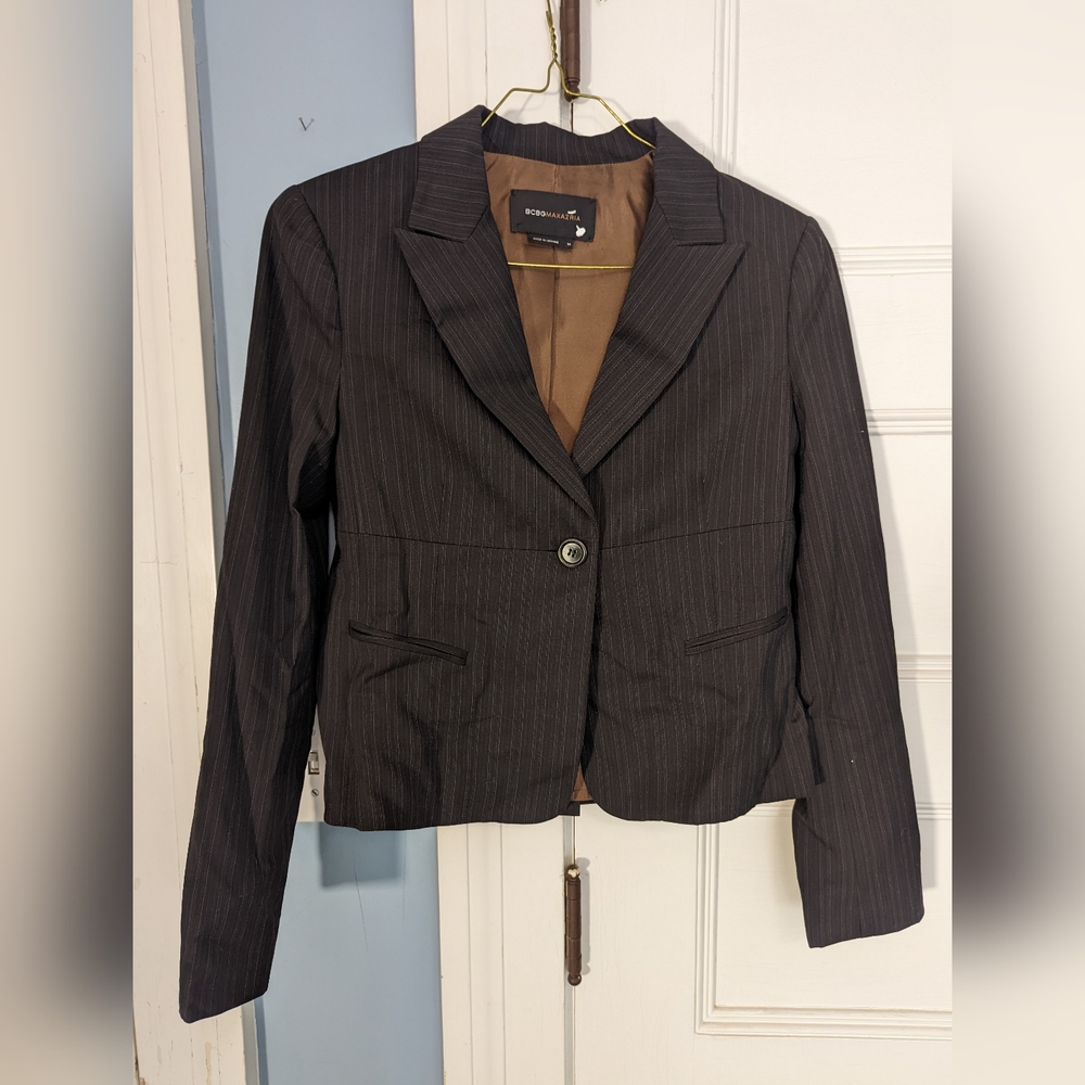 Brown Pinstripe BCBG Maxazria Suit Jacket